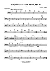 Symphony No.4, Movement IV - Trombone in Bass Clef 1 (Transposed Part)