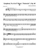 Symphony No.6, Movement II - Horn in F 1 (Transposed Part)