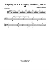 Symphony No.6, Movement IV - Trombone in Tenor Clef 1 (Transposed Part)