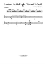 Symphony No.6, Movement IV - Trombone in Bass Clef 2 (Transposed Part)