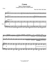 Pachelbel's Canon for Piano Trio (Violin, Cello, Piano)