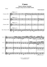 Pachelbel's Canon for Clarinet Quartet