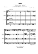 Pachelbel's Canon for Double Reed Quartet