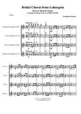 Wagner Bridal Chorus from Lohengrin for Saxophone Quartet