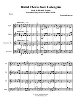 Wagner Bridal Chorus from Lohengrin for Woodwind Quartet