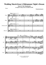 Mendelssohn Wedding March from A Midsummer Night's Dream for Woodwind Quartet