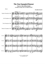 The Star-Spangled Banner for Saxophone Quartet