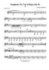 Symphony No.7, Movement I - Horn in F 2 (Transposed Part)