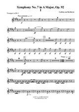 Symphony No.7, Movement I - Trumpet in Bb 1 (Transposed Part)