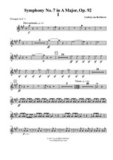 Symphony No.7, Movement I - Trumpet in C 1 (Transposed Part)