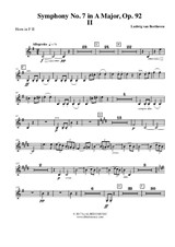 Symphony No.7, Movement II - Horn in F 2 (Transposed Part)