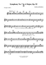 Symphony No.7, Movement II - Trumpet in Bb 2 (Transposed Part)