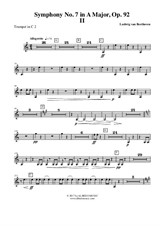 Symphony No.7, Movement II - Trumpet in C 2 (Transposed Part)