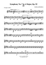 Symphony No.7, Movement IV - Trumpet in Bb 2 (Transposed Part)