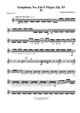 Symphony No.8, Movement II - Horn in F 1 (Transposed Part)