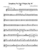 Symphony No.8, Movement IV - Trumpet in Bb 1 (Transposed Part)