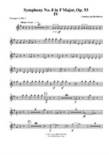Symphony No.8, Movement IV - Trumpet in Bb 2 (Transposed Part)