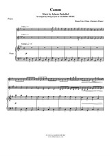 Pachelbel's Canon for Flute, Clarinet and Piano