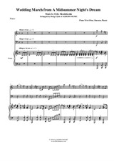 Mendelssohn Wedding March from A Midsummer Night's Dream for Oboe, Bassoon and Piano