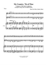 My Country, 'Tis of Thee for Flute, Clarinet and Piano
