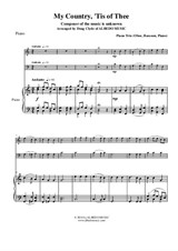 My Country, 'Tis of Thee for Oboe, Bassoon and Piano
