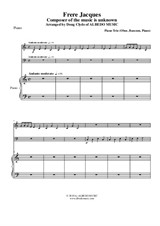 Frere Jacques for Oboe, Bassoon and Piano
