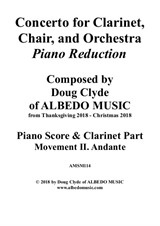 Concerto for Clarinet, Chair and Orchestra. Piano Reduction. Movement II. Andante