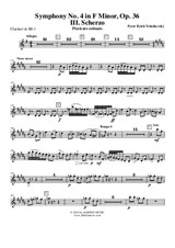 Symphony No.4, Movement III - Clarinet in Bb 1 (Transposed Part)