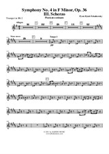 Symphony No.4, Movement III - Trumpet in Bb 2 (Transposed Part)