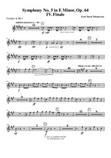 Symphony No.5, Movement IV - Trumpet in Bb 1 (Transposed Part)