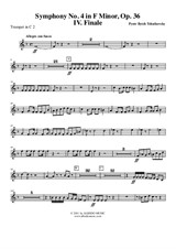 Symphony No.4, Movement IV - Trumpet in C 2 (Transposed Part)