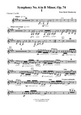 Symphony No.6, Movement I - Clarinet in Bb 2 (Transposed Part)