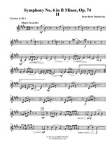 Symphony No.6, Movement II - Clarinet in Bb 1 (Transposed Part)