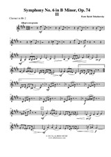 Symphony No.6, Movement II - Clarinet in Bb 2 (Transposed Part)