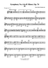 Symphony No.6, Movement II - Trumpet in C 1 (Transposed Part)