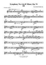 Symphony No.6, Movement III - Clarinet in Bb 2 (Transposed Part)