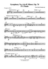 Symphony No.6, Movement IV - Trumpet in Bb 1 (Transposed Part)