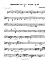 Symphony No.8, Movement I - Clarinet in Bb 2 (Transposed Part)