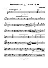 Symphony No.8, Movement IV - Clarinet in Bb 1 (Transposed Part)